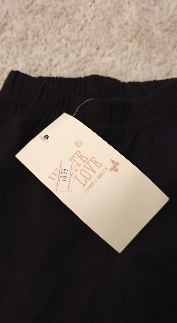 Kız Çocuk Siyah Baskılı Tayt - Görsel 2