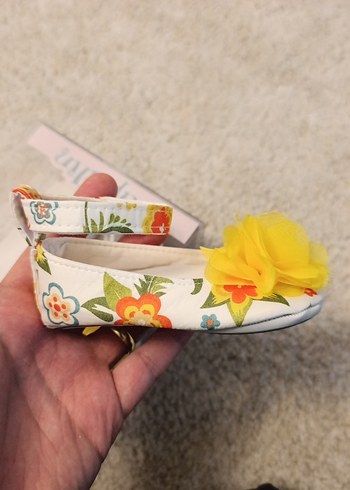 Sarı Fırfırlı Kız Bebek İlk Adım Ayakkabısı - Görsel 5