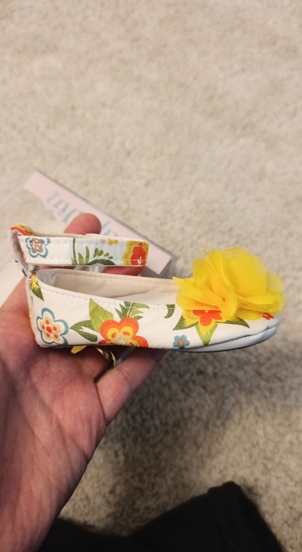 Sarı Fırfırlı Kız Bebek İlk Adım Ayakkabısı - Görsel 5