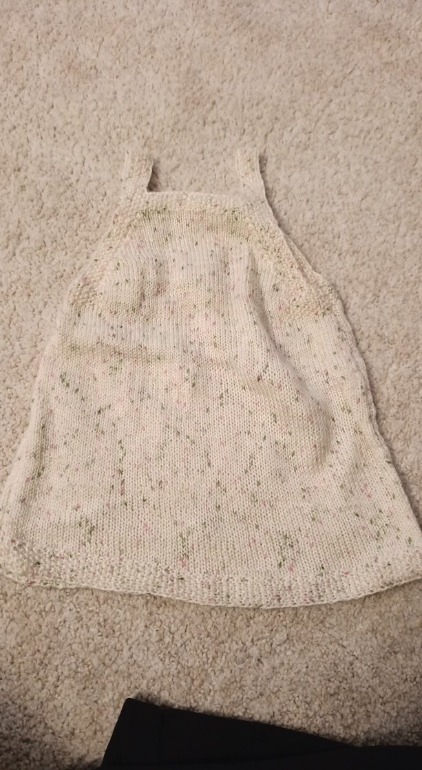 Kız Çocuk Bej Örgü Bohem elbise - Görsel 2