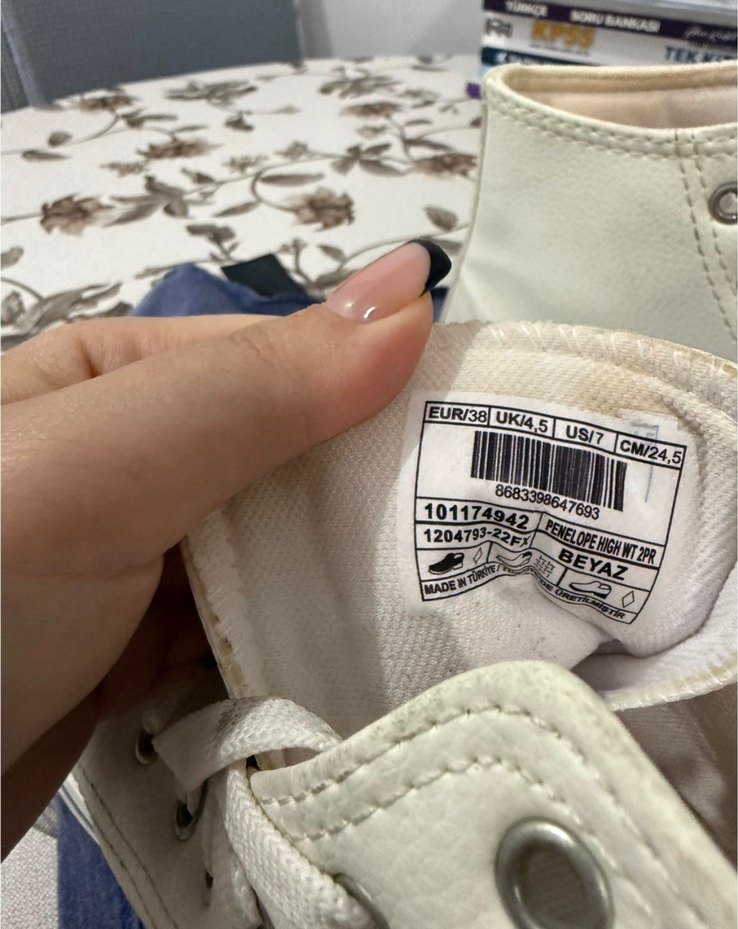 Polo Ekru Bağcıklı Sneaker — görsel 2/3
