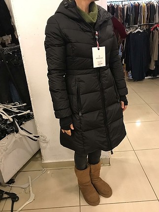 diğer Beden uzun siyah mont