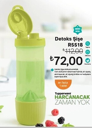 Tupperware detoks şişesi 