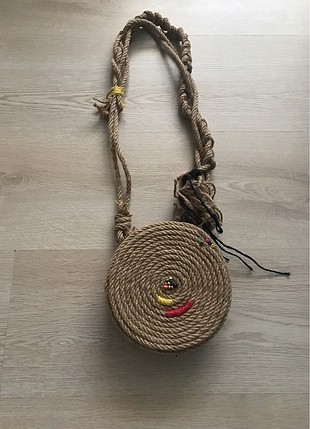 Hasır el yapımı kol çantası