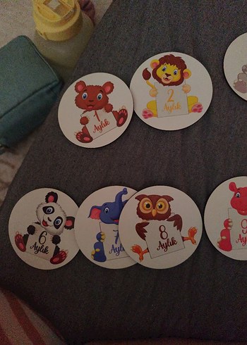 Aylık Bebek Ani Kartları - 12 Adet - Görsel 2