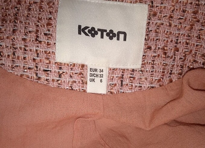 xs Beden pembe Renk Koton Blazer Ceket