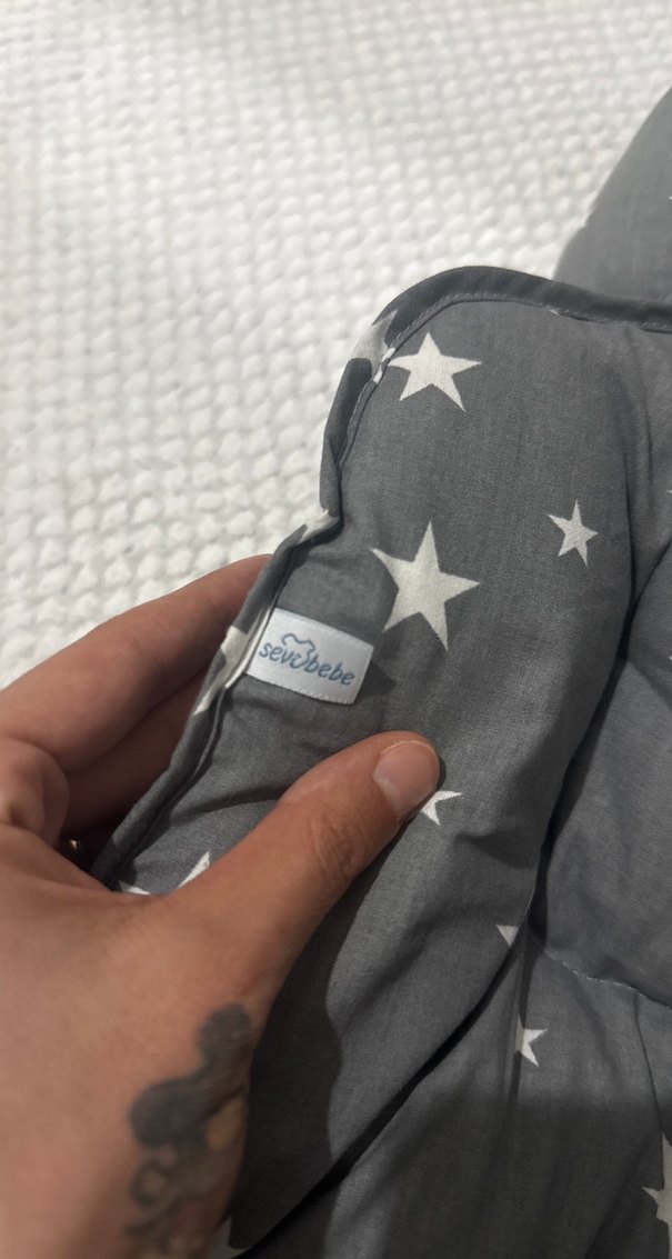 Gri Yıldız Desenli Çocuk Uyku Minderi - Görsel 3