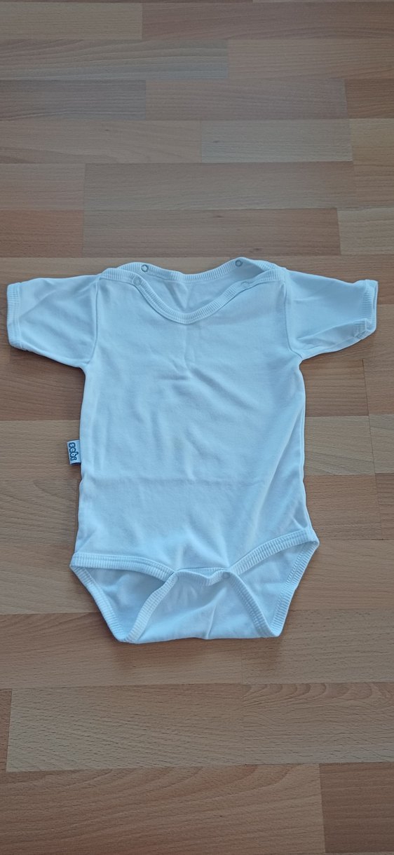 Bebek için beyaz kısa kollu body - Görsel 2