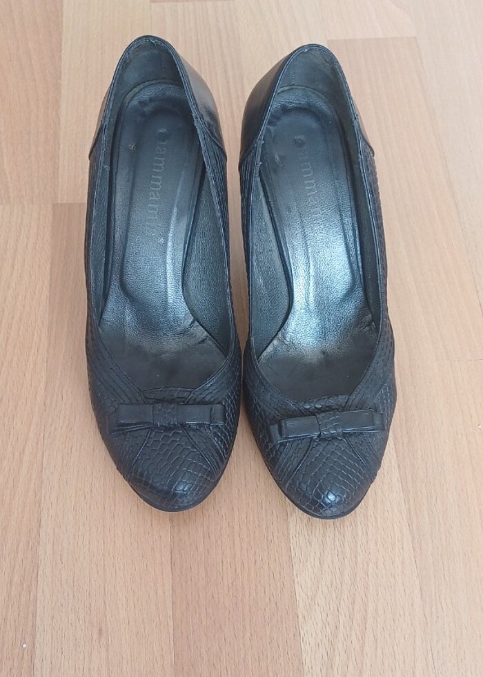 Siyah ince topuklu ayakkabı  - Görsel 3