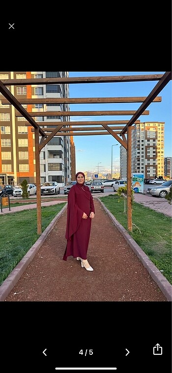 46 Beden bordo Renk Elbise