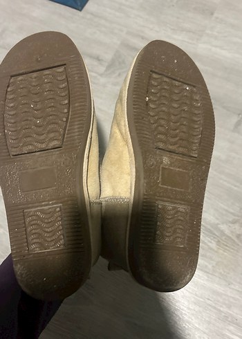 PEGİA Bej Süet Kürklü mini bot - Görsel 5