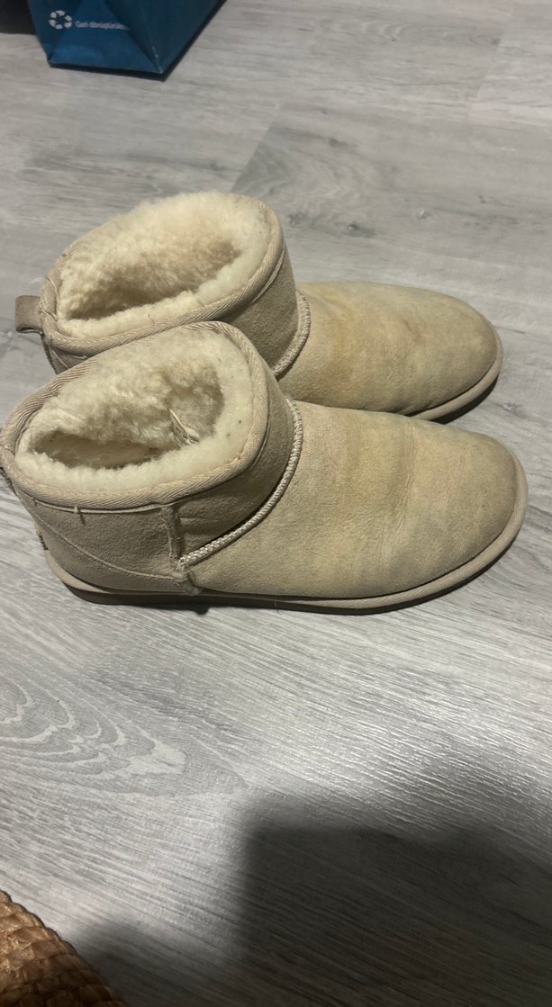 PEGİA Bej Süet Kürklü mini bot - Görsel 2