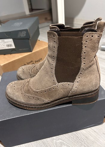 Derimod Kahverengi vizon hakiki süet - Görsel 2