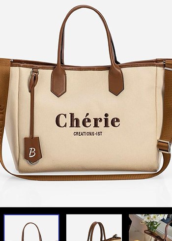 Bej Deri Baskılı Kadın Çanta - Görsel 6