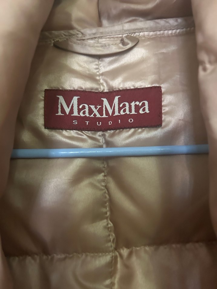 Gold Uzun kaz tüyü mont - Görsel 2