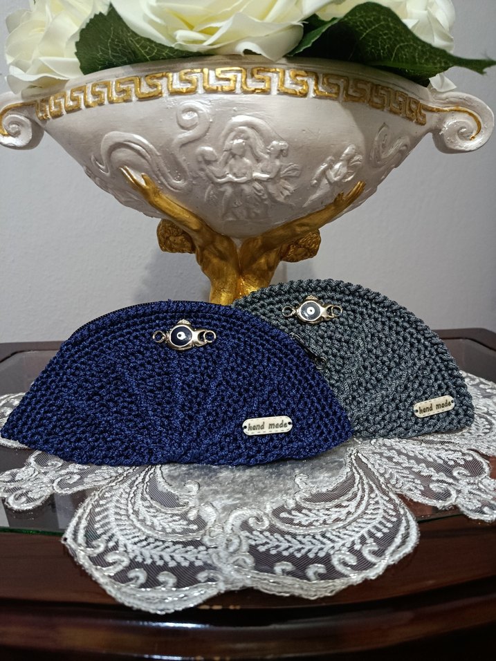 Kadın Örgü Gözlük kılıfı/ çanta - Görsel 3