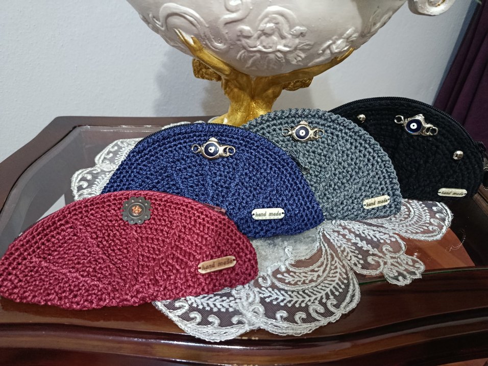 Kadın Örgü Gözlük kılıfı/ çanta - Görsel 2