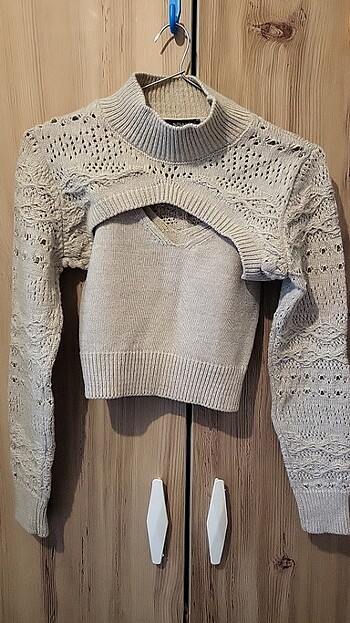 Yünlü İkili Crop Takım - Mevsimlik