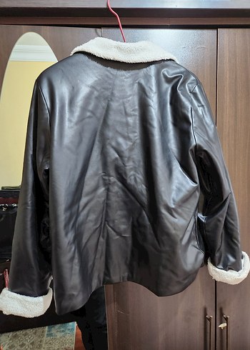 kruvaze deri Kadın Ceket - Görsel 2