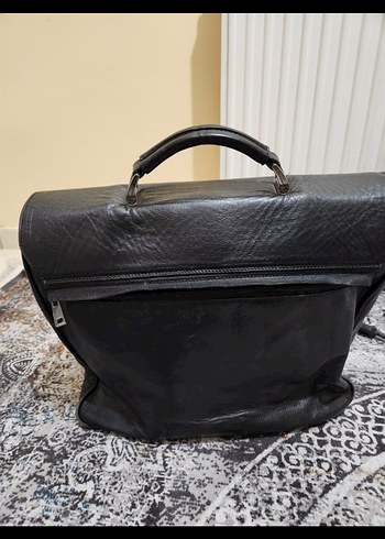 Siyah Klasik Modern Erkek  laptop Çantası - Görsel 2