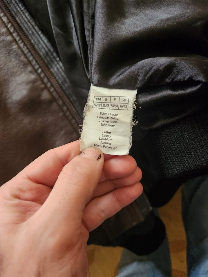 Siyah Deri Biker Ceket, Kemerli, Rahat Kesim - Görsel 4