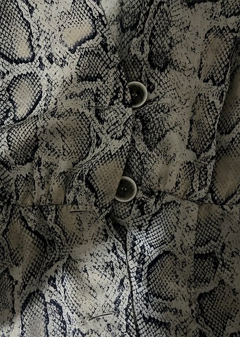 Yılan Desenli Midi Kadın Elbise - Görsel 2