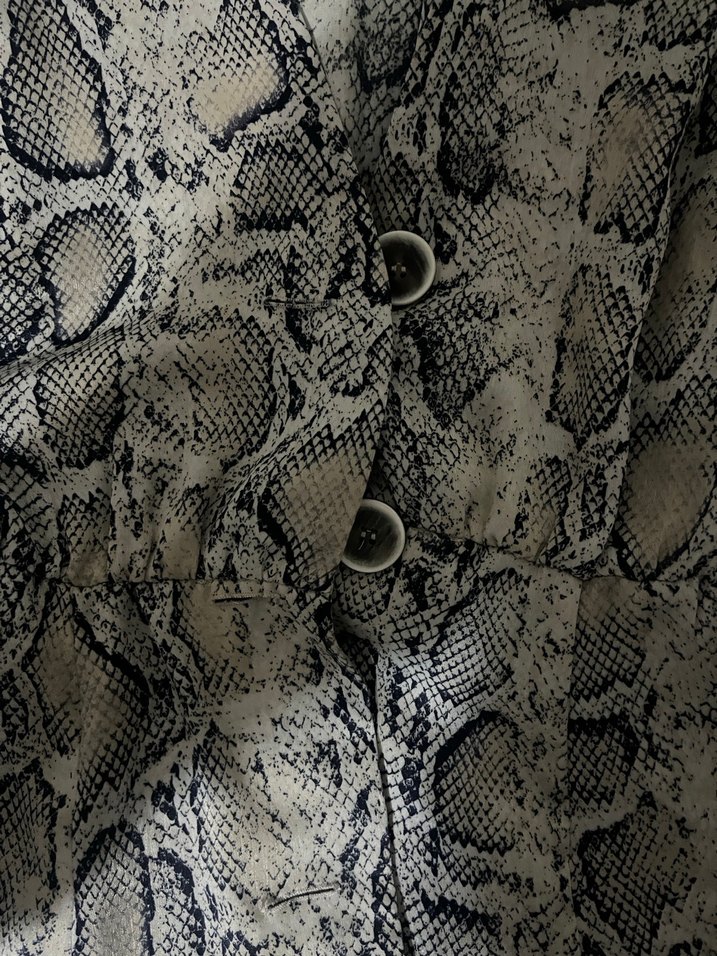 Yılan Desenli Midi Kadın Elbise - Görsel 2