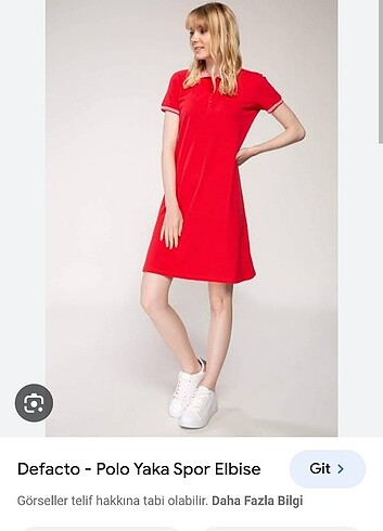 Defocto polo yaka lacost elbise