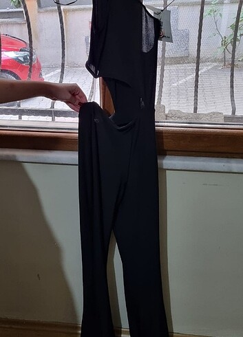 s Beden siyah Renk Asimetrik jumpsuit