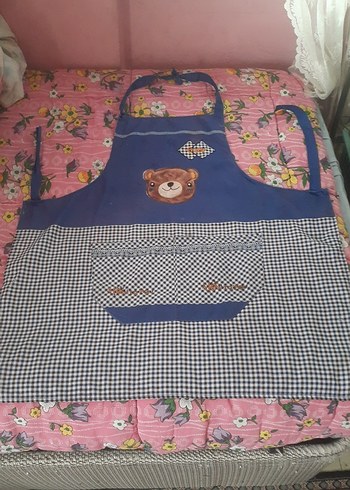 Mavi Ayıcık Desenli Mutfak Önlüğü - Görsel 3