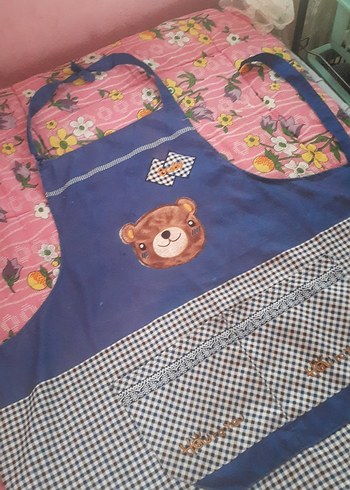 Mavi Ayıcık Desenli Mutfak Önlüğü - Görsel 4