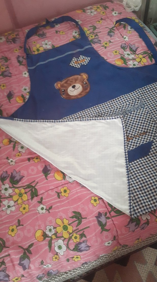 Mavi Ayıcık Desenli Mutfak Önlüğü - Görsel 5