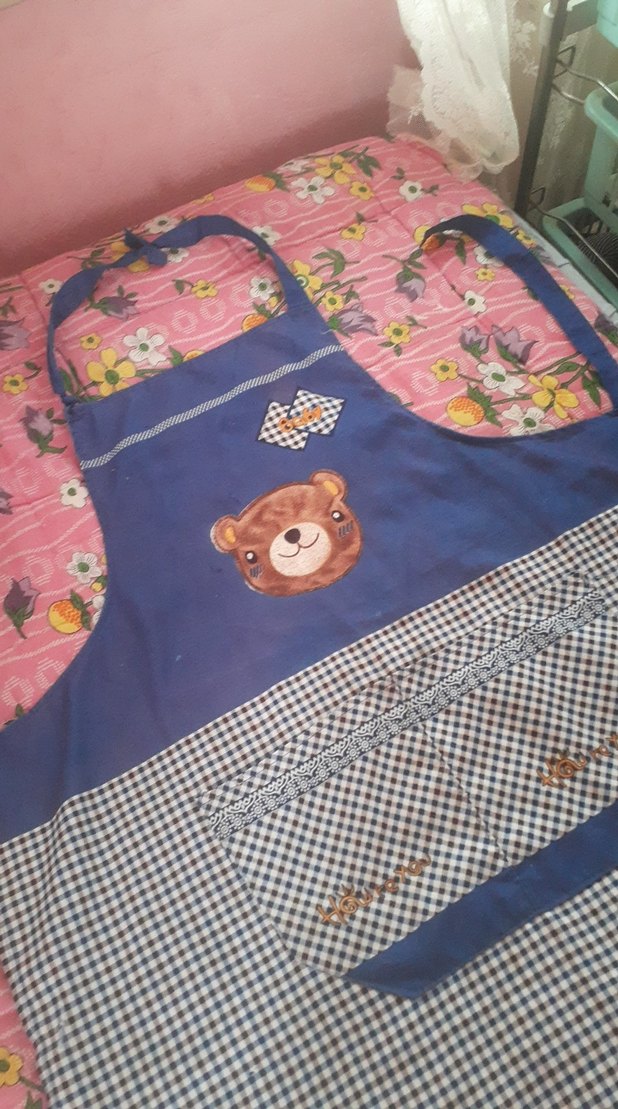 Mavi Ayıcık Desenli Mutfak Önlüğü - Görsel 4