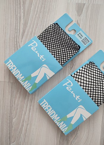 Siyah file çorap - Görsel 5