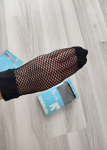 Siyah file çorap - Görsel 9