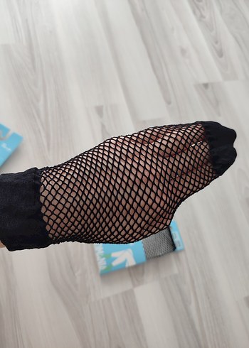 Siyah file çorap - Görsel 10