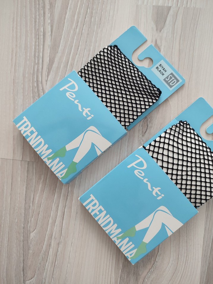 Siyah  file çorap - Görsel 5