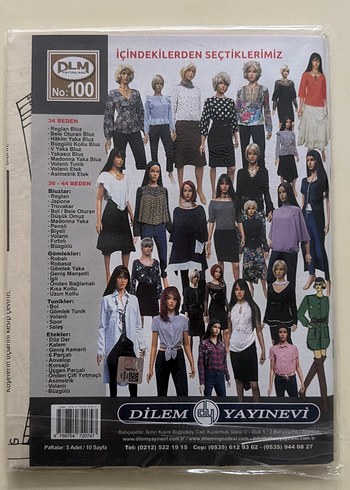 Provasız Etek Bluz Tunik Giyim Kalıpları 34-44 - Görsel 2