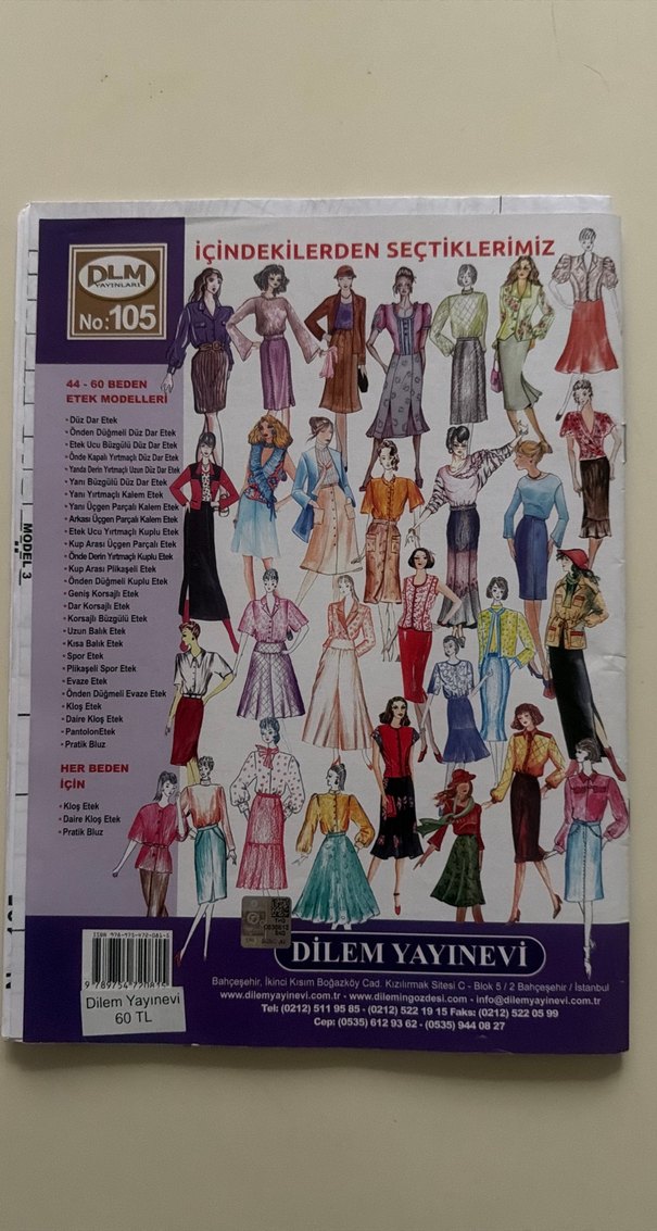 44-60 Beden Etek Giyim Kalıpları Kitabı - Görsel 2