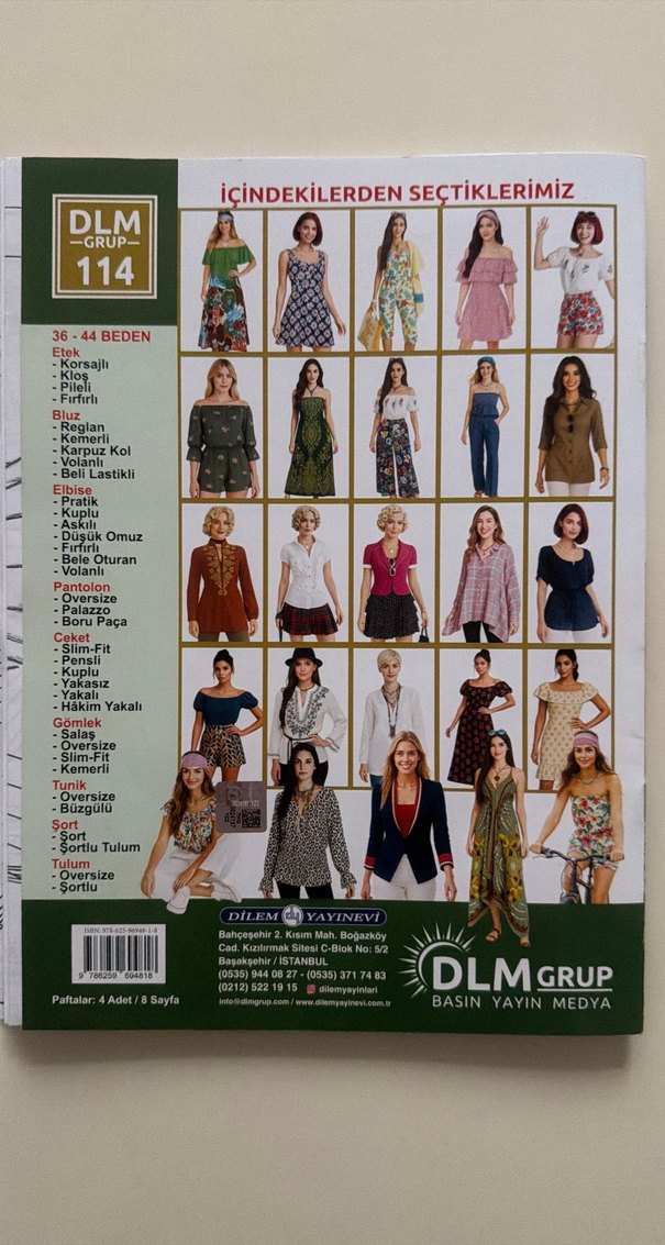 Güler Erkan Baharlık Giyim Kalıpları DLM 114 - Görsel 2