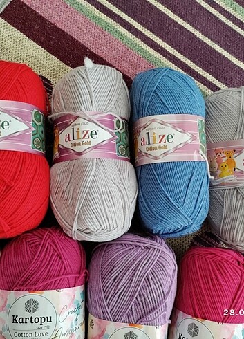 Alize koton ve kartopo cotton love - Görsel 4