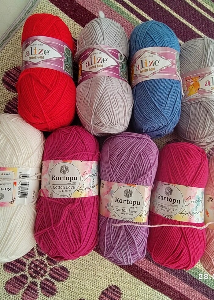 Alize koton ve kartopo cotton love - Görsel 3