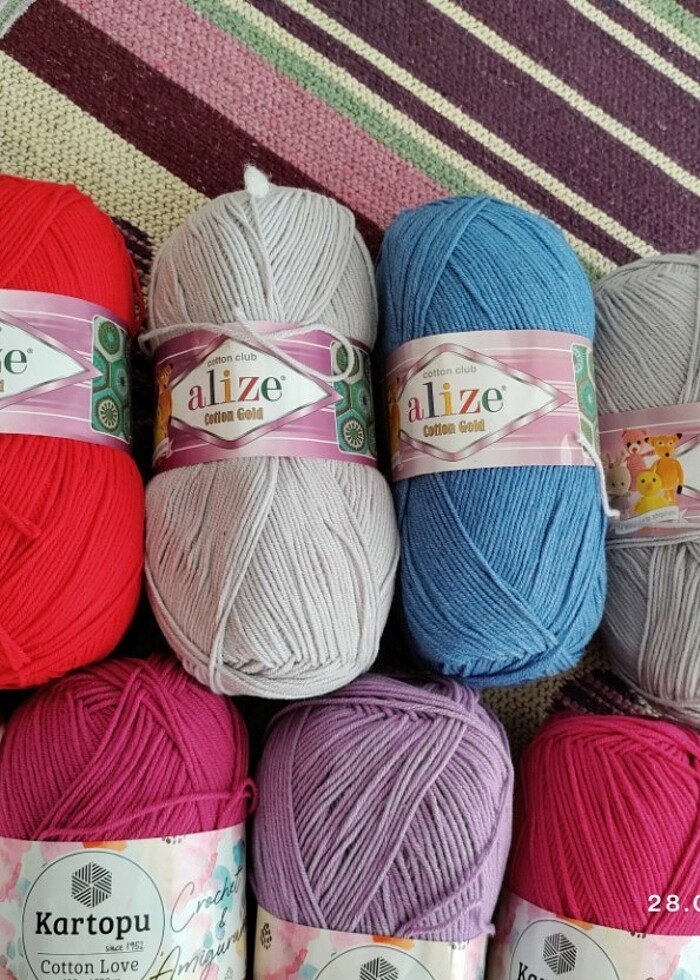 Alize koton ve kartopo cotton love - Görsel 4