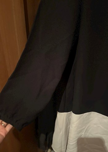 Siyah Beyaz Salaş Midi Kadın Tunik - Görsel 5