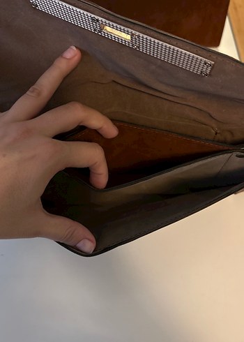 Beden Kahverengi Süet Tokalı Kadın Portföy Çanta