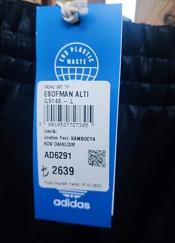 Adidas Eşofman altı L beden