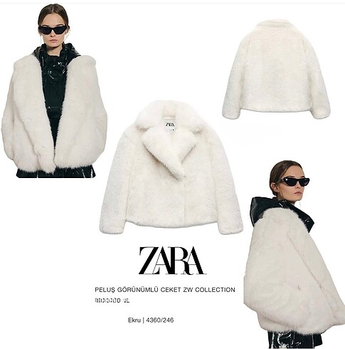 Zara beyaz kürk