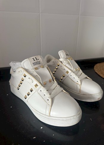 Beyaz Yüksek Topuklu Kadın Spor Ayakkabı - Görsel 4