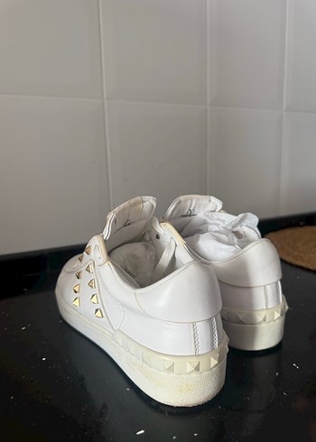 Beyaz Yüksek Topuklu Kadın Spor Ayakkabı - Görsel 5