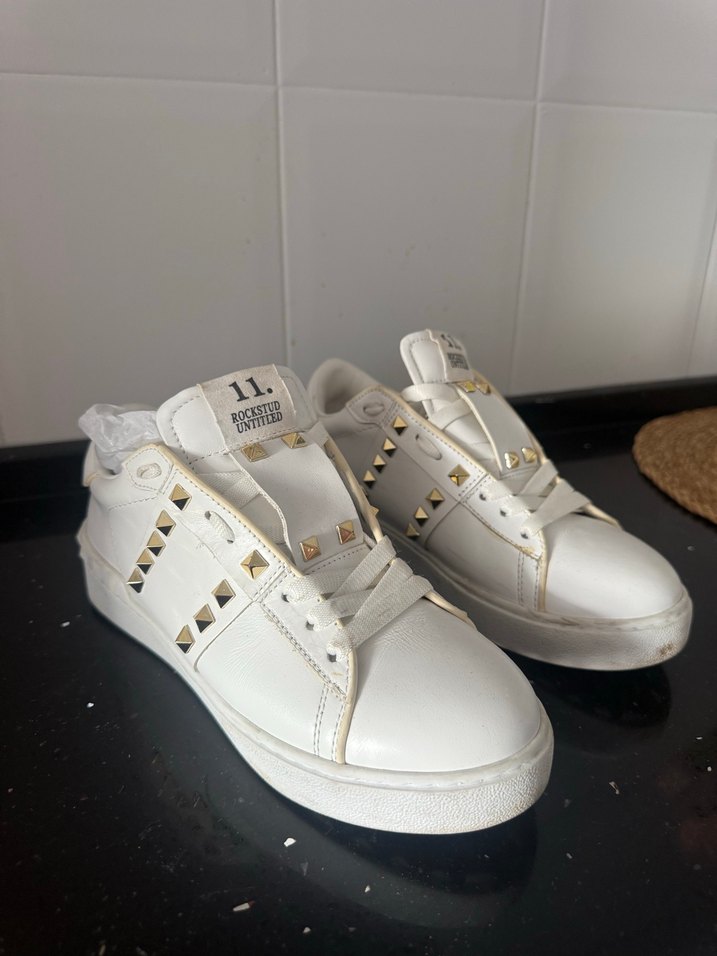 Beyaz Yüksek Topuklu Kadın Spor Ayakkabı - Görsel 4